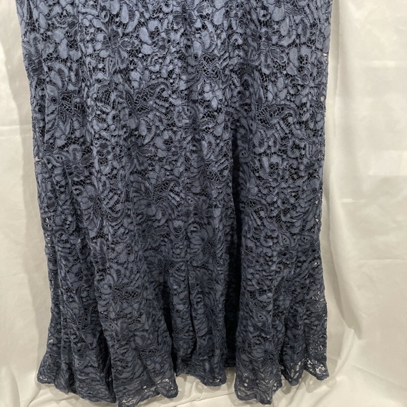 NWT JS Collections [ PLUS 22W ]‎ Bateau Neck Lace Gown In Mineral Blue - Picture 12 of 12